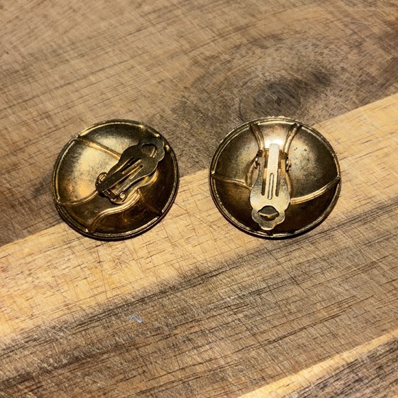 Pink Enamel Earrings - Picture 2 of 2